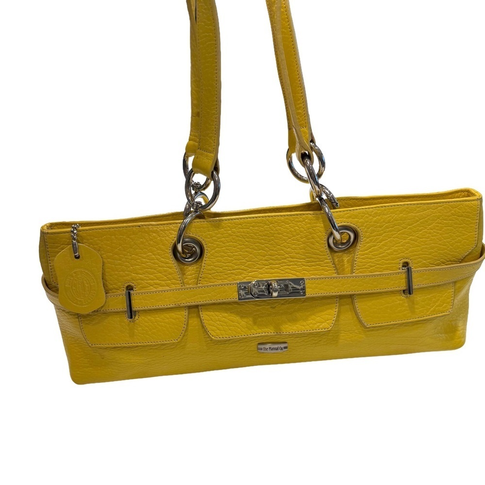 The Manual Company Women’s Yellow Pebbled Leather Shoulder Bag UNIQUE